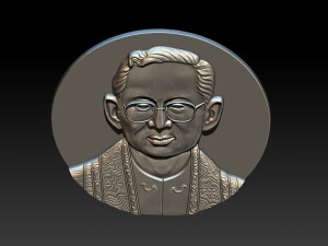 Thailand King Bhumibol 3D Print Model