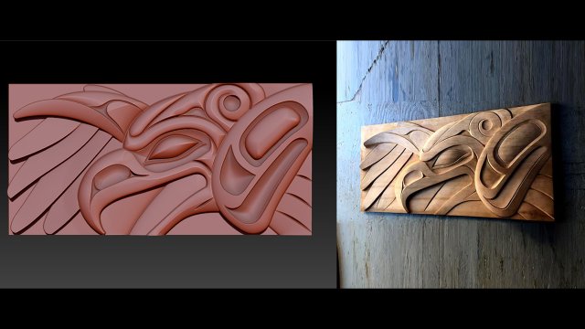 ThunderBird Carved Panel 3D प्रिंट मॉडल .c4d .max .obj .3ds .fbx .stl .blend 