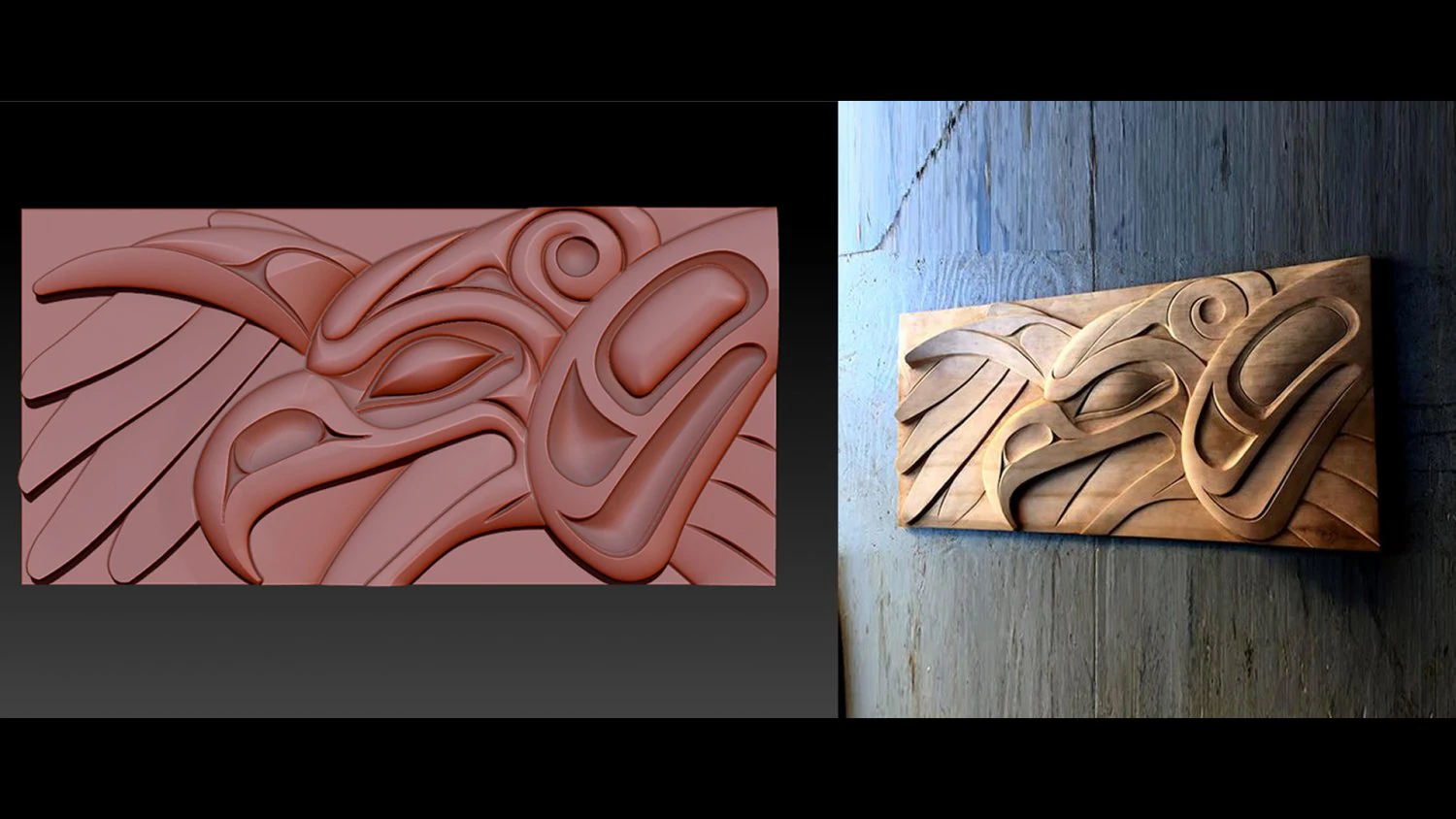 ThunderBird Carved Panel 3D Print Model .c4d .max .obj .3ds .fbx .stl .blend 