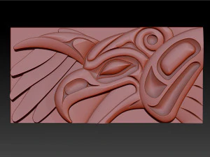 ThunderBird Carved Panel 3D Print Model