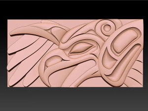 ThunderBird Carved Panel 3D Print Model