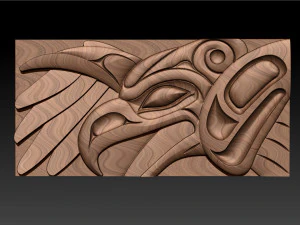 ThunderBird Carved Panel 3D Print Model