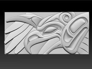 ThunderBird Carved Panel 3D Print Model