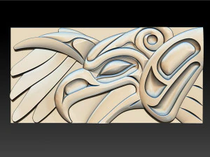ThunderBird Carved Panel 3D Print Model