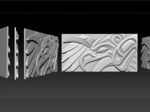 ThunderBird Carved Panel 3D Print Model