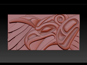 ThunderBird Carved Panel 3D Print Model
