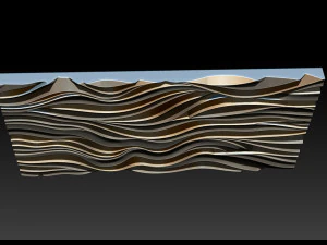 Wood relief carving model for CNC router 3D Print Model