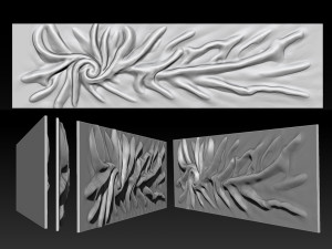 Wood relief carving model for CNC router 3Dプリントモデル
