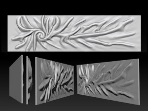Wood relief carving model for CNC router 3Dプリントモデル