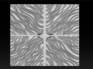 Wood relief carving model for CNC router 3D प्रिंट मॉडल