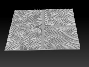 Wood relief carving model for CNC router 3D प्रिंट मॉडल