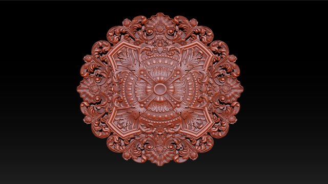 Decorative Ceiling Center - for CNC router 3D Принт Модель .c4d .max .obj .3ds .fbx .stl .blend 