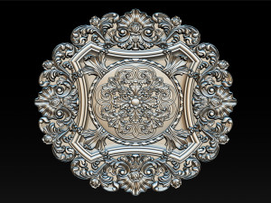 Decorative Ceiling Center - for CNC router 3D Print Model