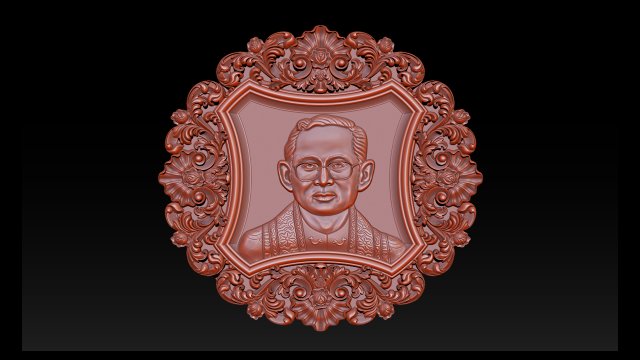 Thailand King Bhumibol 3D 프린트 모델 .c4d .max .obj .3ds .fbx .stl .blend 