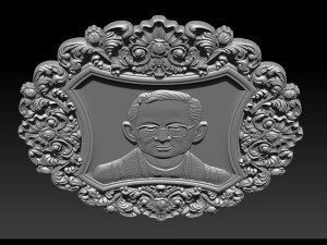 Thailand King Bhumibol 3D 프린트 모델