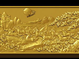Race Horse wood carving file stl OBJ and ZTL for CNC 3D Print Model