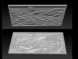 Race Horse wood carving file stl OBJ and ZTL for CNC 3D 프린트 모델