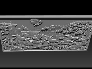 Race Horse wood carving file stl OBJ and ZTL for CNC 3D 프린트 모델