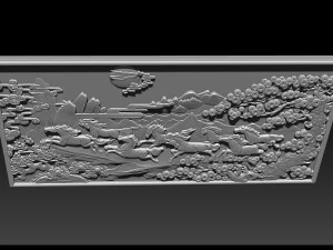 Race Horse wood carving file stl OBJ and ZTL for CNC 3D Print Model