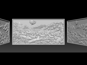 Race Horse wood carving file stl OBJ and ZTL for CNC 3D 프린트 모델