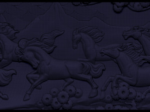 Race Horse wood carving file stl OBJ and ZTL for CNC 3D 프린트 모델