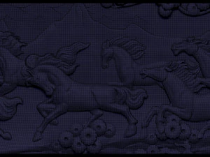 Race Horse wood carving file stl OBJ and ZTL for CNC 3D Print Model