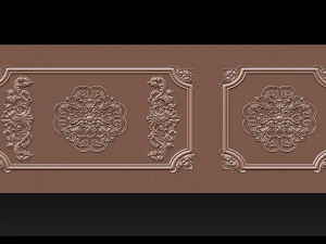 Carved door for CNC router 3D Print Model