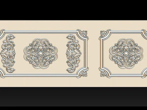 Carved door for CNC router 3D Print Model