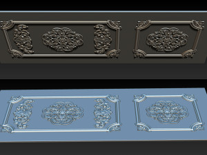 Carved door for CNC router 3D-Druckmodell