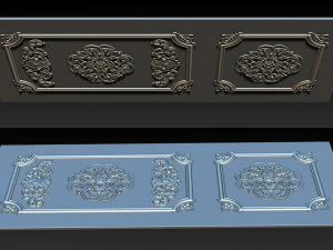 Carved door for CNC router 3D Print Model