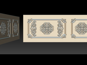 Carved door for CNC router 3D-Druckmodell