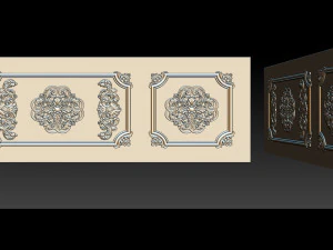 Carved door for CNC router 3D Print Model