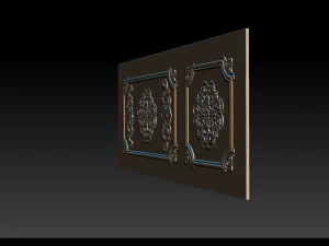 Carved door for CNC router 3D Print Model