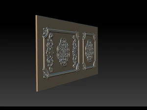Carved door for CNC router 3D Print Model