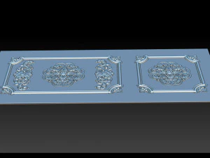 Carved door for CNC router 3D Print Model