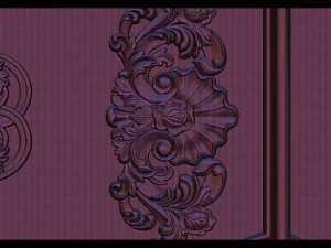 Carved door for CNC router 3D Print Model