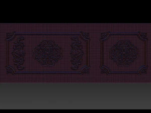 Carved door for CNC router 3D Print Model