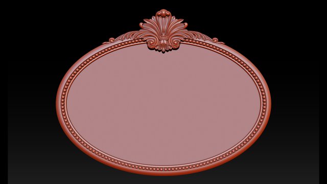 Mirror classical carved frame 3D Принт Модель .c4d .max .obj .3ds .fbx .stl .blend 