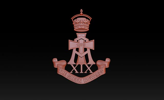 El escudo de armas de Green Howards Modelo de impresión 3D .c4d .max .obj .3ds .fbx .stl .blend