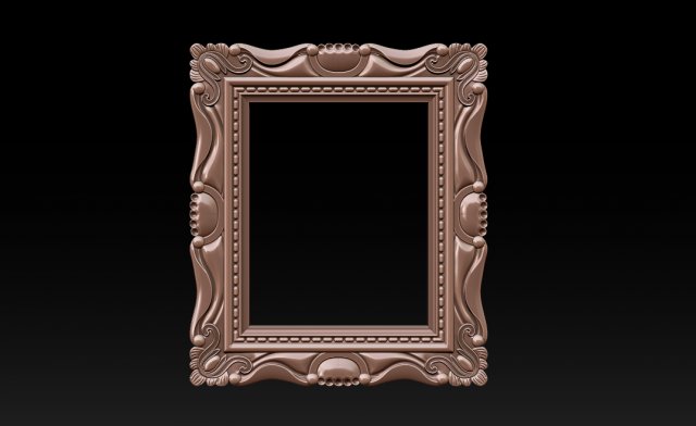 3D Frame - Wood Carving STL Model for CNC Router Modèles 3D en vedette .c4d .max .obj .3ds .fbx .stl .blend 