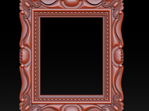 3D Frame - Wood Carving STL Model for CNC Router Modèles 3D en vedette
