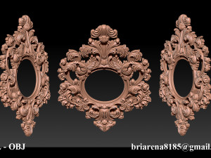 Classical carved frame 3Dプリントモデル