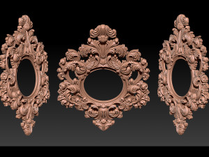 Classical carved frame Model Cetak 3D