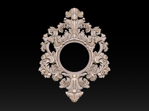 Classical carved frame Model Cetak 3D