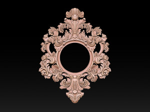 Classical carved frame Model Cetak 3D