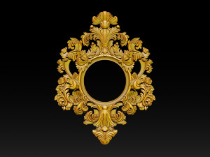 Classical carved frame Model Cetak 3D