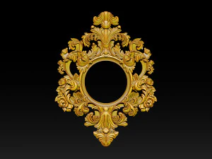 Classical carved frame 3D Print Model