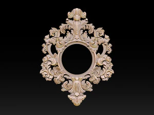 Classical carved frame 3D Print Model