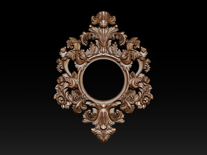 Classical carved frame Model Cetak 3D