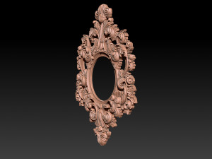 Classical carved frame Model Cetak 3D